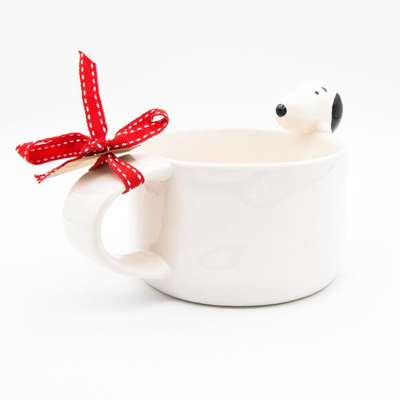 Rae Dunn x Peanuts Soup Mug, Snoopy Figurine CHRISTMASTIME Soup Bowl Gift - Picture 11 of 13
